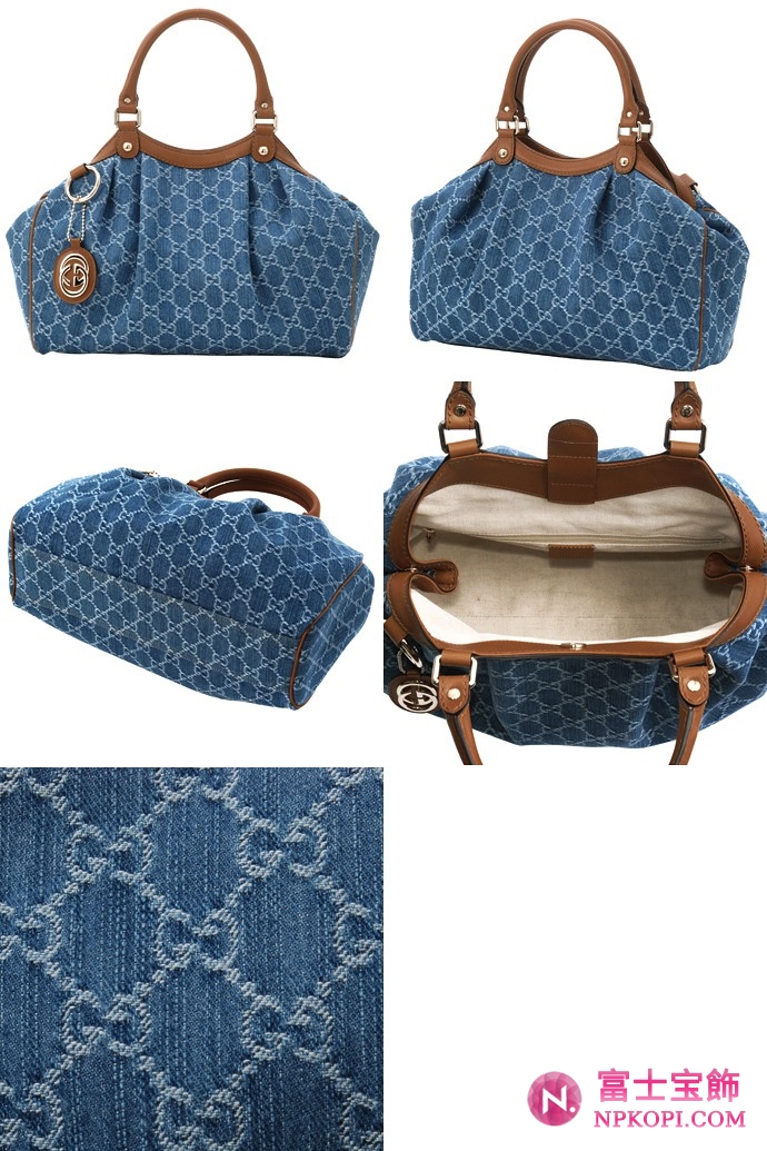 GUCCI/グッチ -SUKEY定番キャンバスGG柄Gチャーム付きミディアムトートバッグ 211944 FQY1G 8692 
